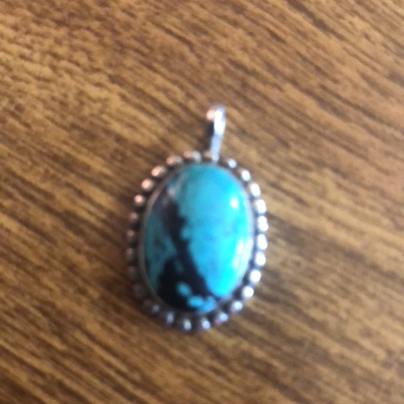 Sterling Silver Real Turquoise Pendant - Picture 8 of 12
